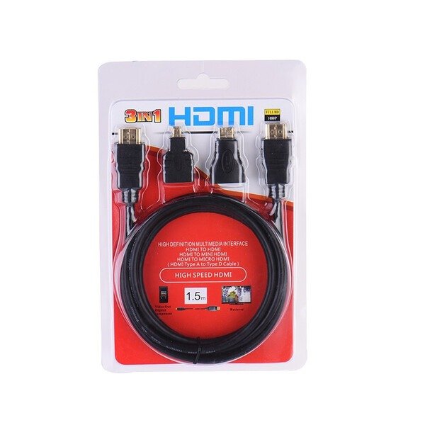 Producto - Cable HDMI 3 en 1 Con Adaptadores Mini y Micro HDMI