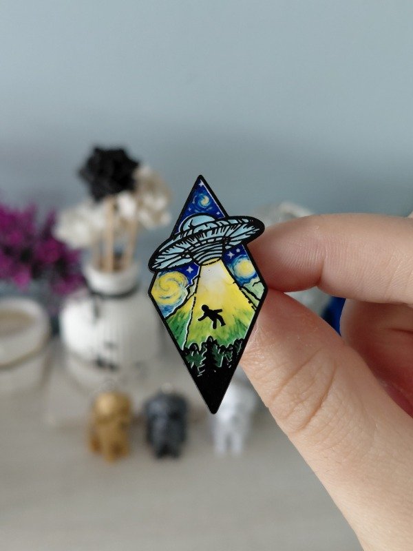 Producto - Pin metalizado - Abducción OVNI #2988