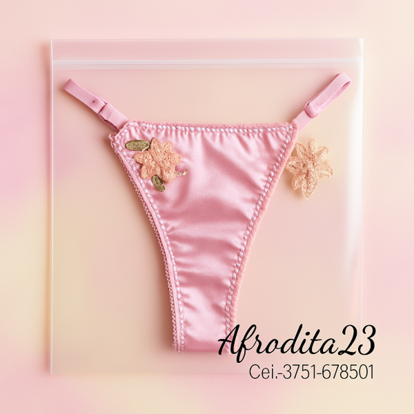 Producto - Tanga cola less en saten rosa y aplique Cod A5-54