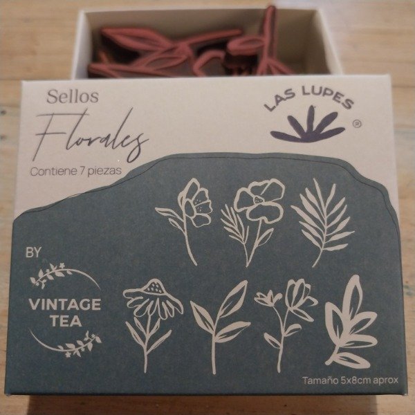 Producto - Set sellos flores vintage x 7