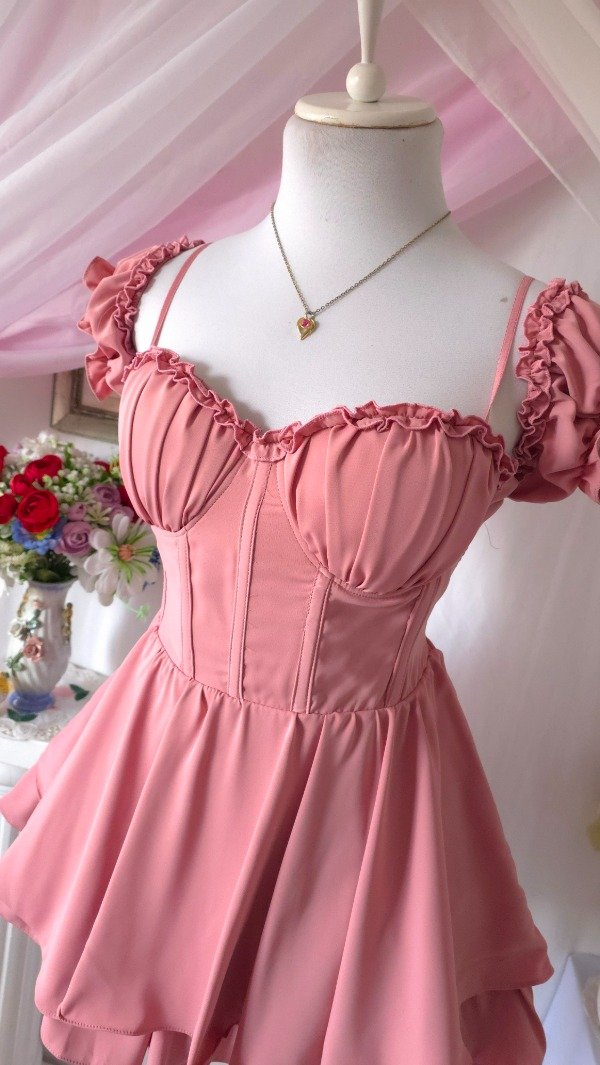 Producto - Vestido Coquette Annete Rosa! IMPORTADO NUEVO - 1