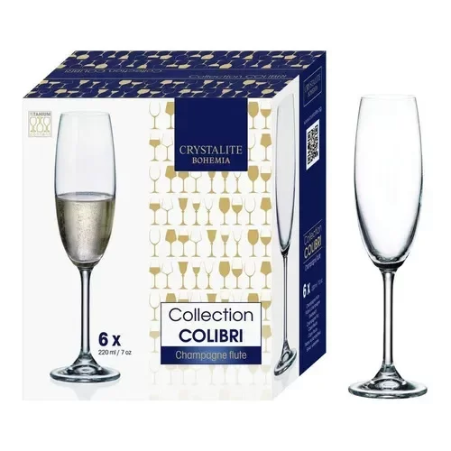 Producto - Bohemia Colibri Champagne 220ml x 6unid (Copa de Cristal)