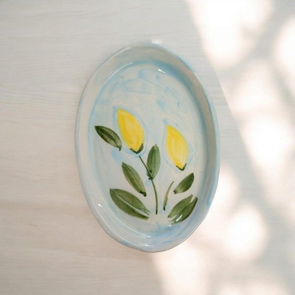 Producto - Bandeja ceramica premium azul limones