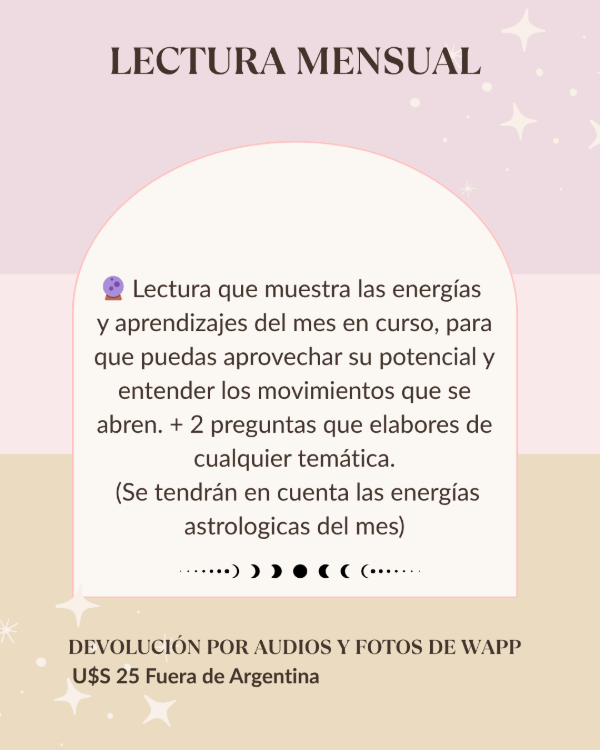 Producto - Lectura de Tarot energías del  Mes   Audios Wapp