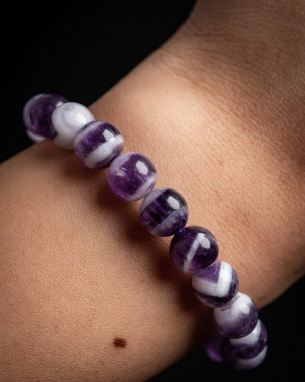 Producto - PULSERA ELÁSTICA AMATISTA CHEVRON 8 MM