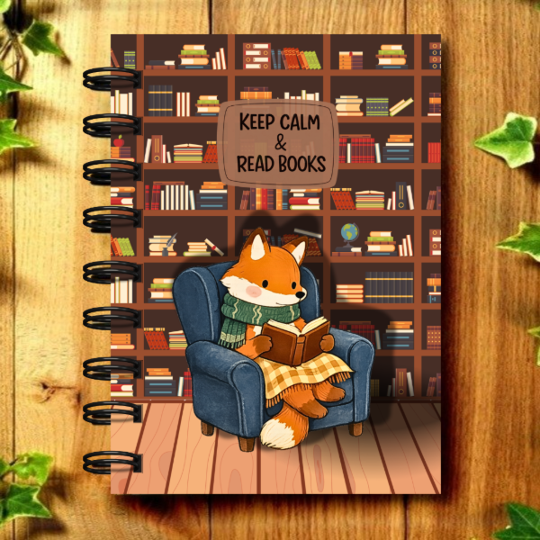 Producto - Encargá: ECO LIBRETA - "Zorrito Lector" 80 Hojas A6 - Anillo en lateral