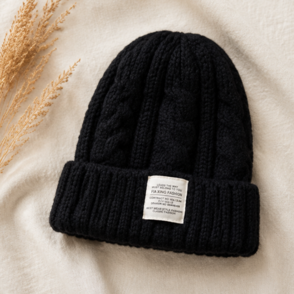 Gorro Lana Nube Negro Idea de Regalo — imagen 2