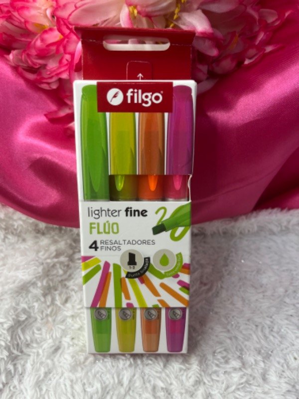 Producto - Resaltadores finos x4 filgo-Flúor - 1