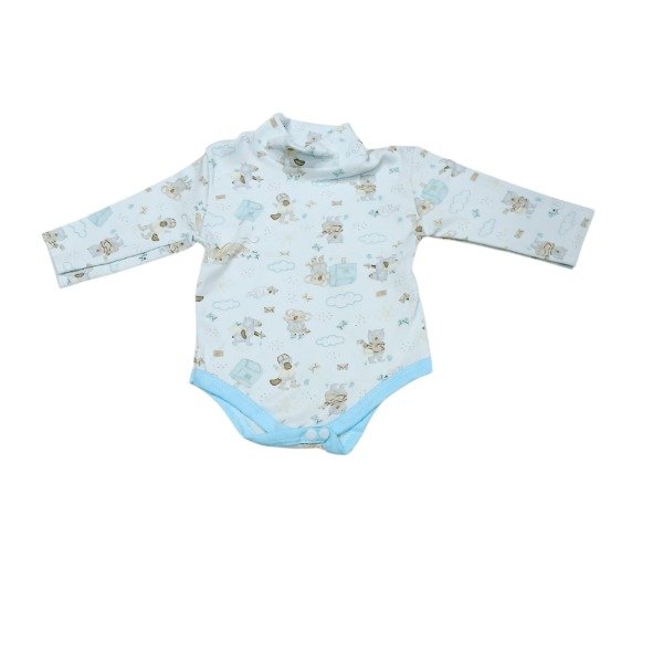 Producto - Media Polera Body Bebé Koala celeste T2 y T4