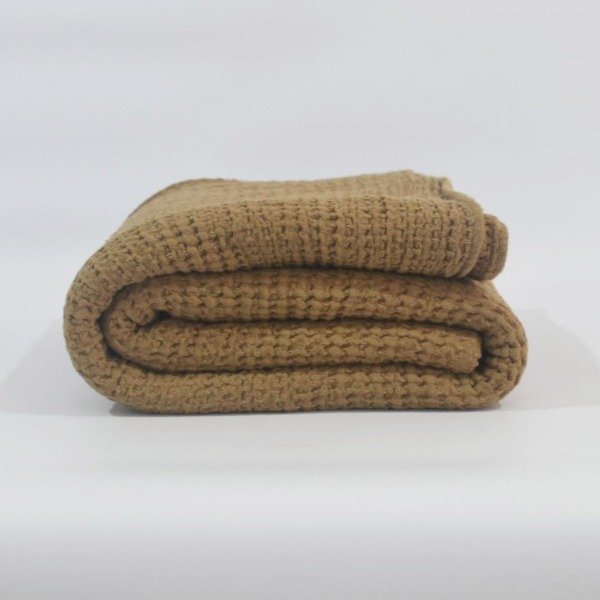 Producto - Manta/Pie de Cama Waffle de Gasa Chocolate 1.20 x 2