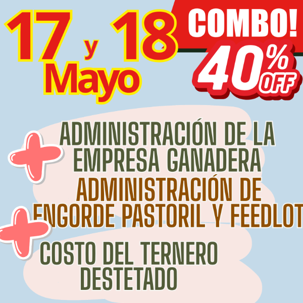 Producto - COMBO 3 CURSOS:Gestión Ganadera + Costo del Ternero + Engorde Pastoril y Feedlot