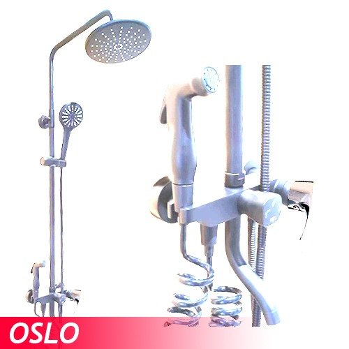 Producto - SET DUCHA OSLO CROMADA VINTAGE MEZCLADORA  - 7952