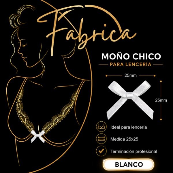 Producto - Moño Chico Blanco (1 unidad)