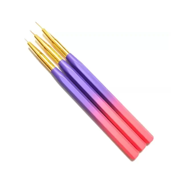 Producto - Pincel liner violeta y rosa x 3 ZMA