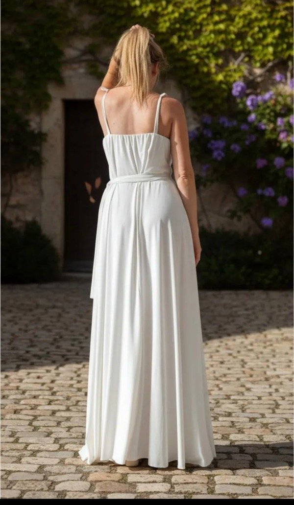Producto - Vestido novia blanco talles grandes elastizada - 3