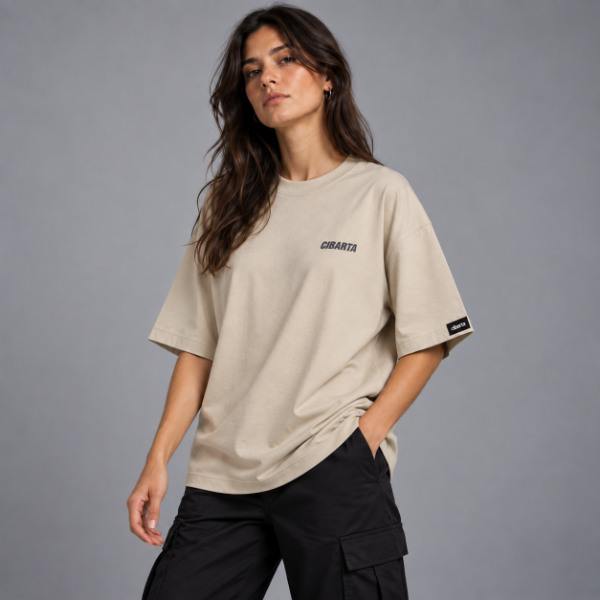 Producto - Remera Oversize Core CIBARTA  Beige - 1