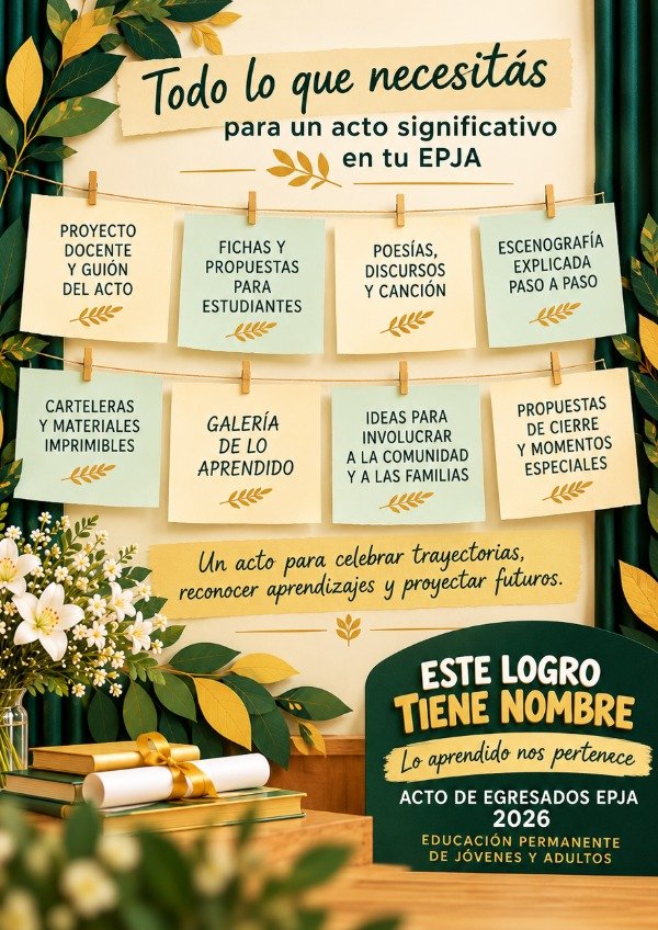 Producto - Pack Acto de EGRESADOS EPJA - Este logro tiene nombre - 1