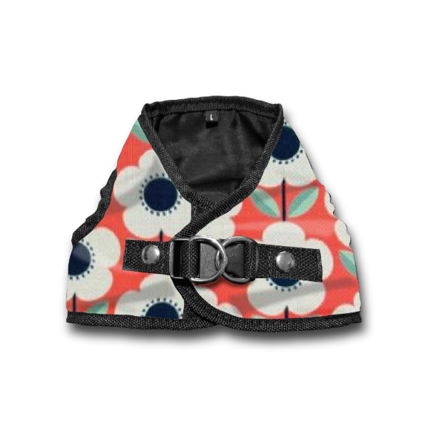 Producto - Chaleco Pretal para Perros - Paseo Seguro y Cómodo - FLORES BLANCAS