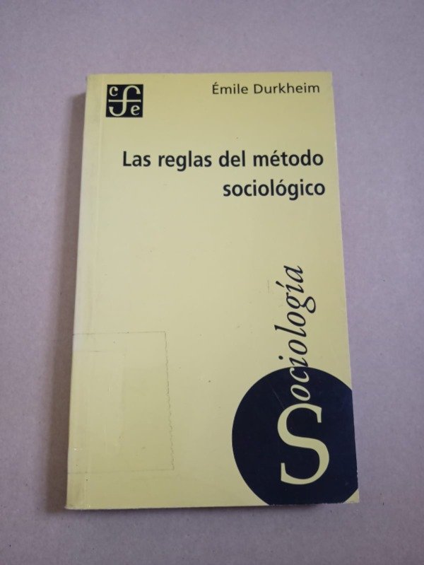 Producto - Las reglas del método sociológico - Émile Durkheim - FCE 2002 - 0