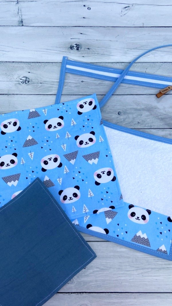 Producto - Set de jardín Panda celeste