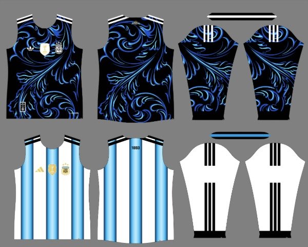 Producto - Diseño de la camisetas mangas larga de ARGENTINA WC2026