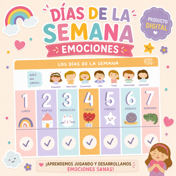 Producto - Días de la Semana Emociones IMPRIMIBLE