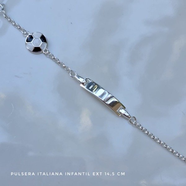 Producto - Pulsera italiana infantil pelota esmaltada 14,5 cm