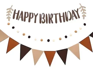 Producto - SET BANDERIN/POMPON DE FIELTRO HAPPY BIRTHDAY x1