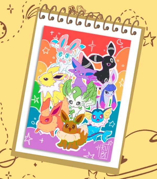 Producto - Print Eevees Evoluciones PRIDE // Pokemon
