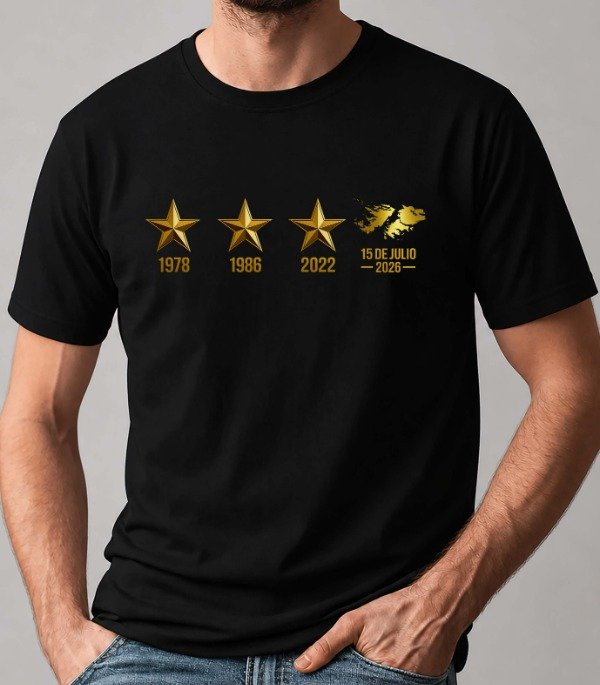 Producto - Remeras Negras 3 estrellas + Malvinas - 0