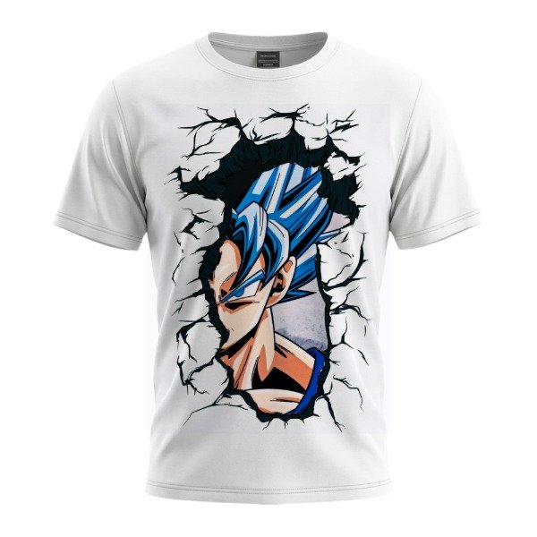 Producto - Remera - Goku blue - Rasgado