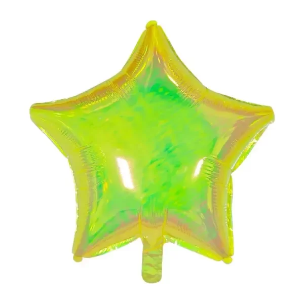 Producto - GLOBO METALIZADO ESTRELLA IRIDISCENTE 18 PULG (45CM) X 1U AMARILLO