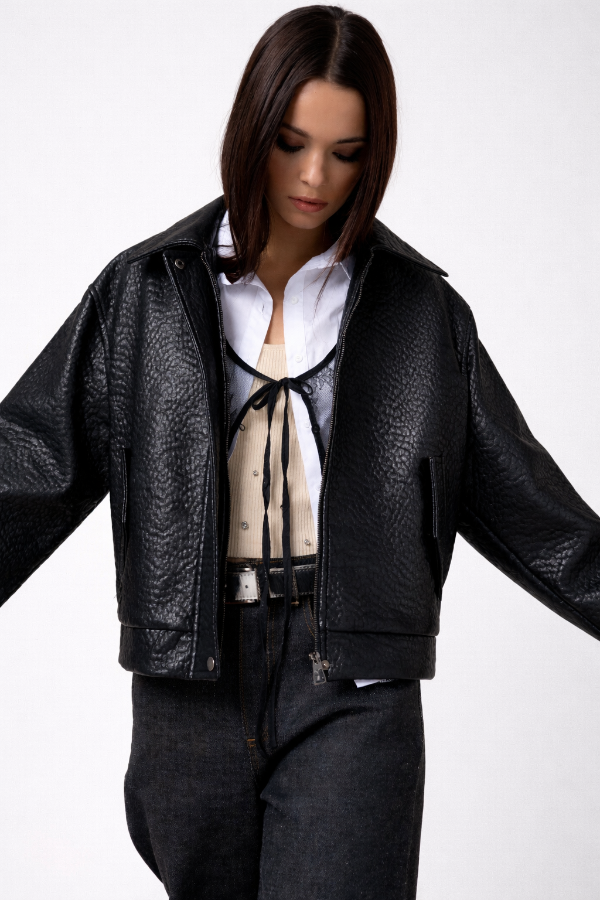 Producto - LEATHER JACKET OVER