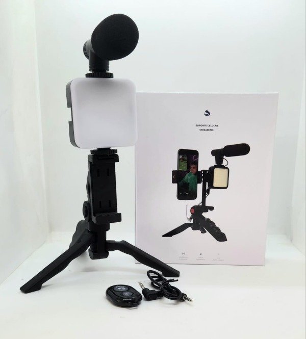 Producto - TRIPODE SELFIE + LUZ + MIC