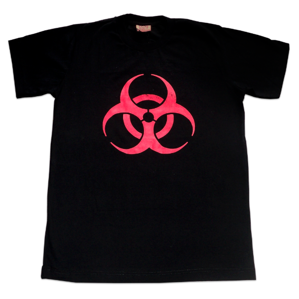 Producto - REMERA BIOHAZARD NEGRA Y ROJA TALLE S