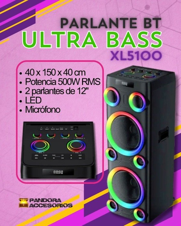Producto - Parlante BT Ultra Bass XL5100 500W