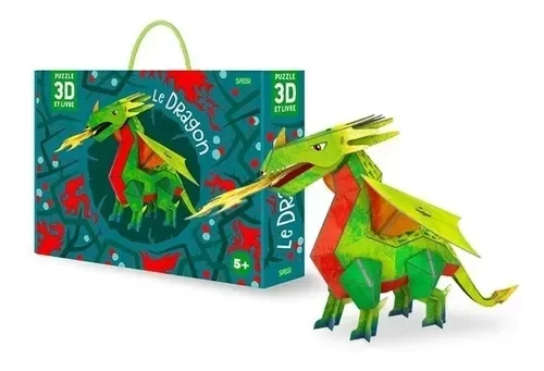 Producto - Dragón - Libro + Puzzle 3D