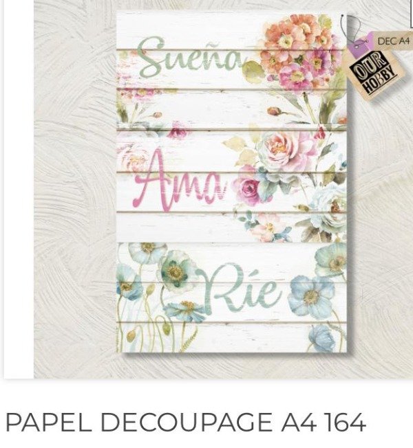 Producto - Papel decoupage A4 164