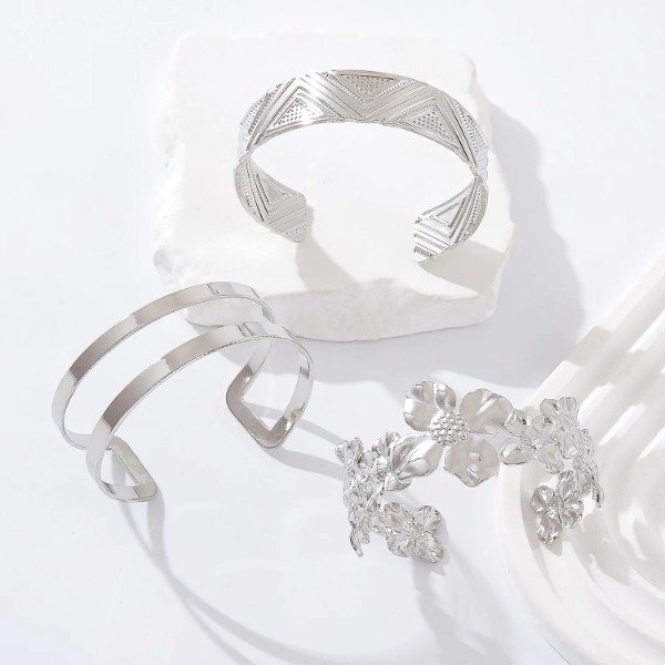 Producto - pulsera brazalete dorado/plateado - 0