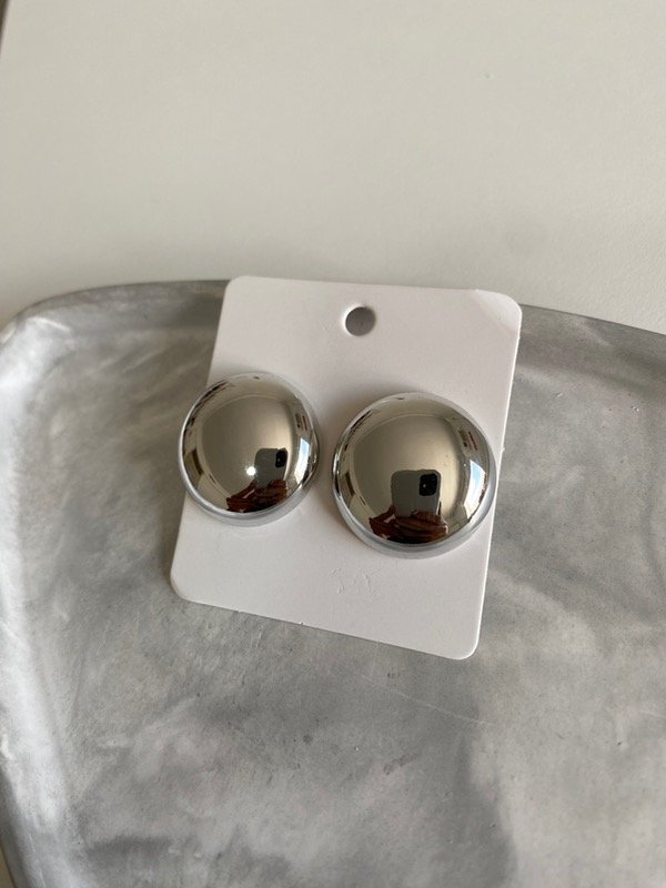 Producto - Aros Botton plateado