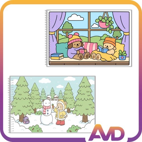 Producto - "Day to Night" "This and That" "Christmas" "Otoño Invierno" Libro para colorear - 4