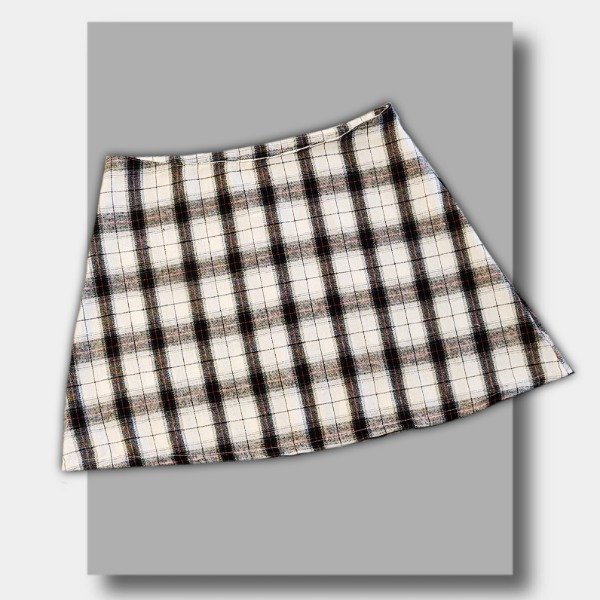 Minifalda tartan white