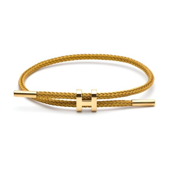 Producto - Pulsera Cordón Hermes Gold Chocolate