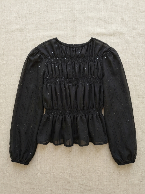 Producto - Blusa manga globo brillos