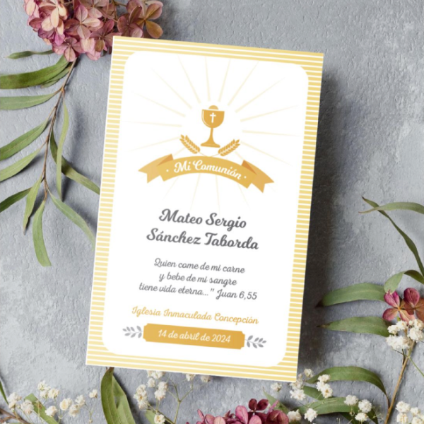 Producto - Diseño Estampitas - Modelo Cáliz