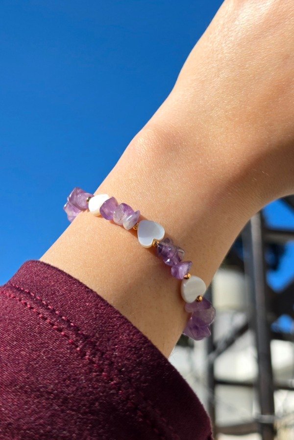 Producto - Pulsera Corazones Amatista