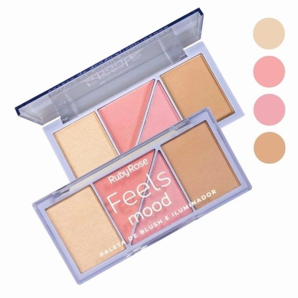 Producto - Paleta Feels Mood Rubor y Iluminador 01 - Ruby Rose - 0