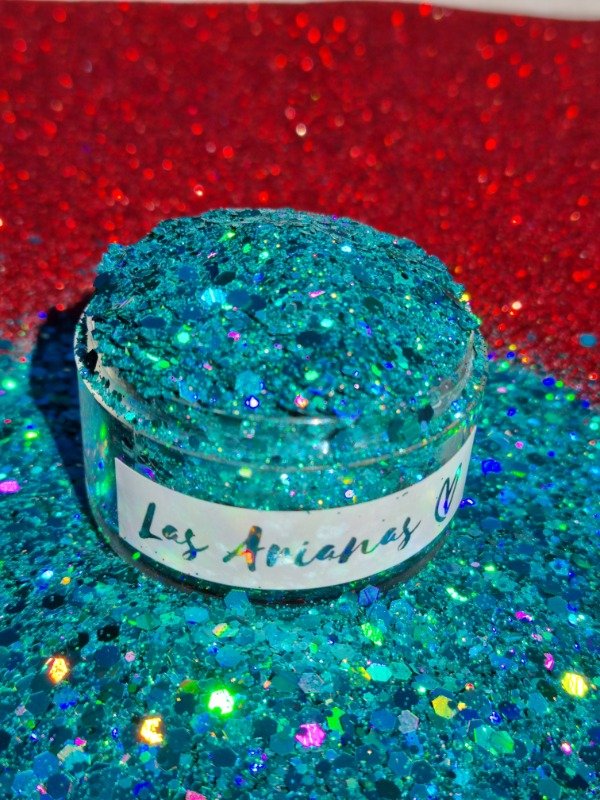 Producto - Glitter holográfico aqua x50g