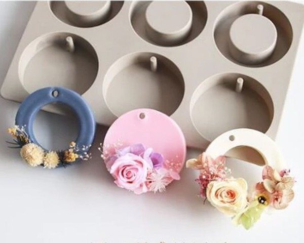 Producto - Molde de silicona perfumeros tag redondos