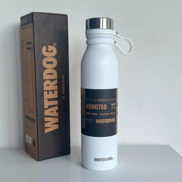 Producto - Botella BUHO blanca waterdog 750ml - Grabado de regalo